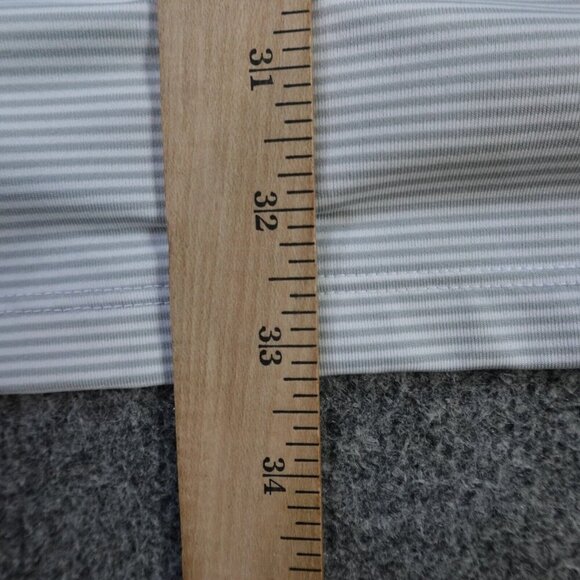 Greyson Mens Polo Shirt 2XL Gray Striped Green Spring Valley Embroidery - Picture 6 of 7